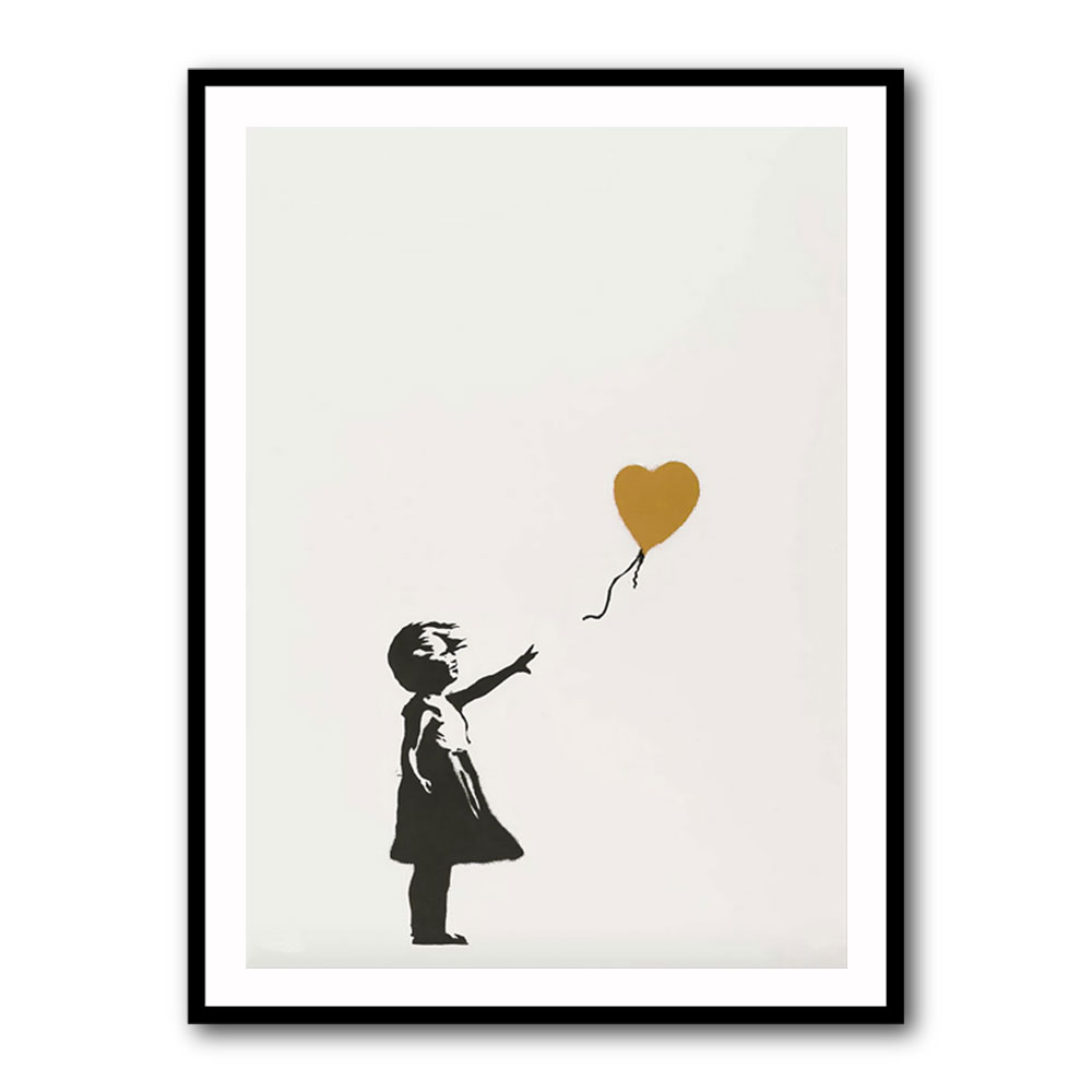 Banksy Girl with Balloon ゴールド　wcp バンクシー (Banksy)「Girl with Balloon (GOLD)／WCP Reproduction